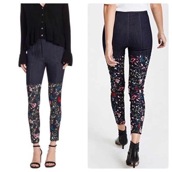 Eva-Marie Skinny-Leg Denim Pants w/ Floral Embroidery
Size 12. NWT - Picture 2 of 8